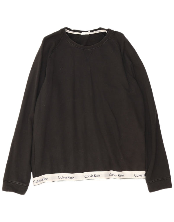 Calvin Klein moletom gráfico masculino Jumper XL preto colorblock algodão