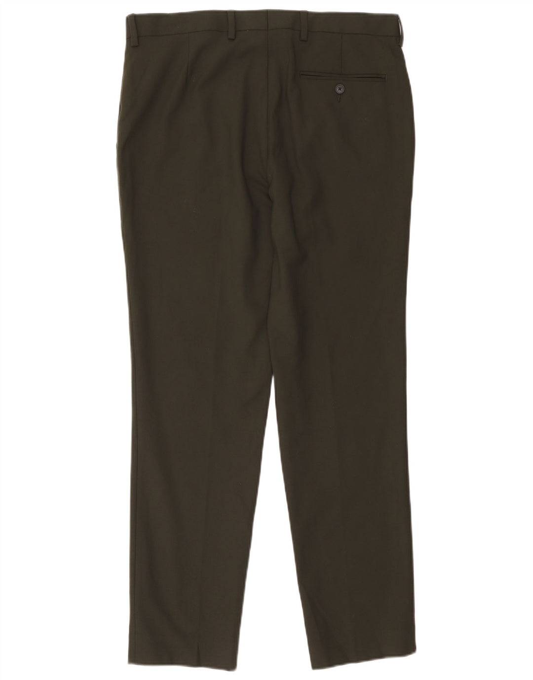 Calças de terno masculino Marks & Spencer W34 L31 Poliéster cáqui