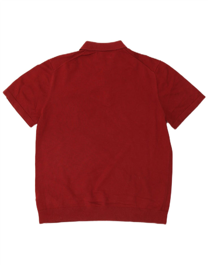 Camisa pólo masculina Marks & Spencer grande algodão vermelho