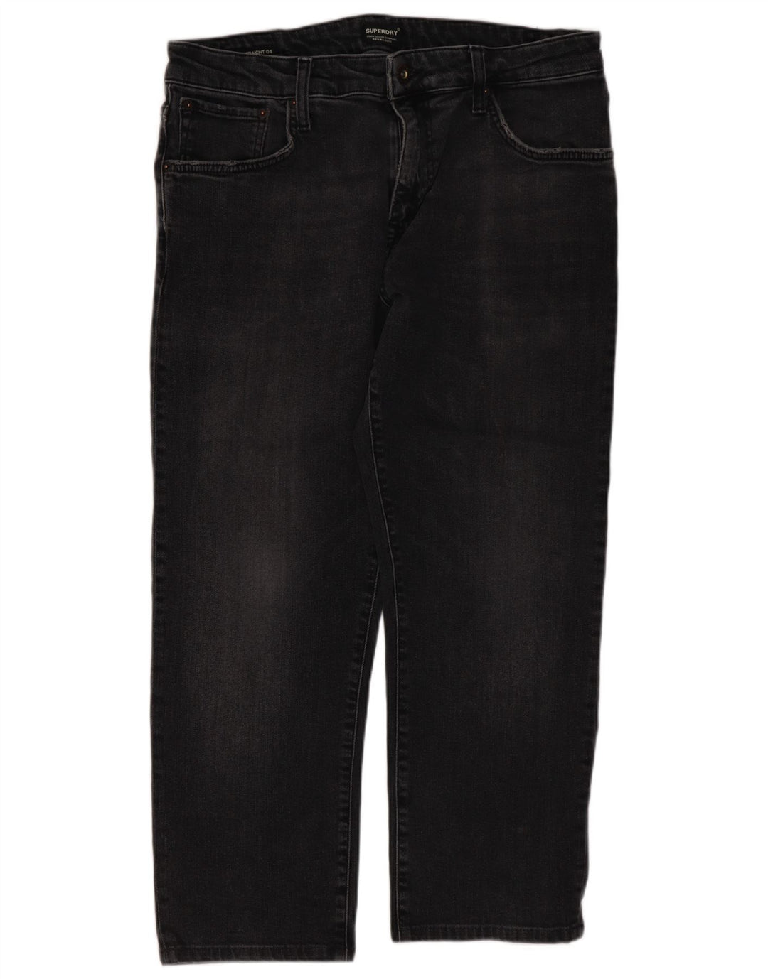 Jeans recortados masculinos Superdry W34 L24 algodão preto