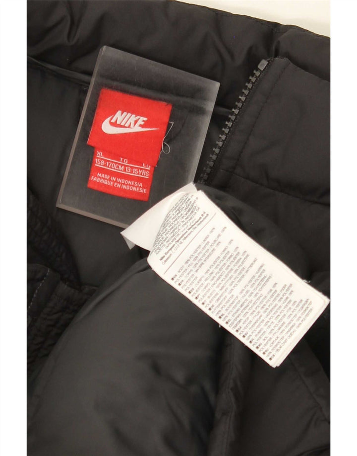 Colete acolchoado Nike Boys 13-14 anos XL preto poliéster