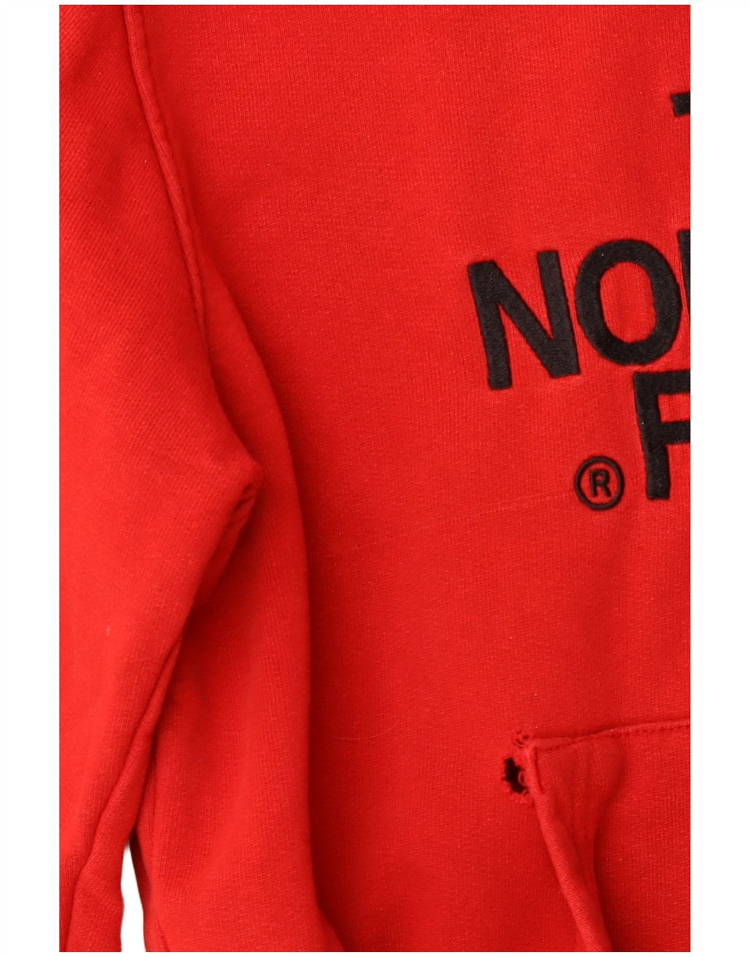 THE NORTH FACE Suéter gráfico masculino com capuz e algodão vermelho pequeno