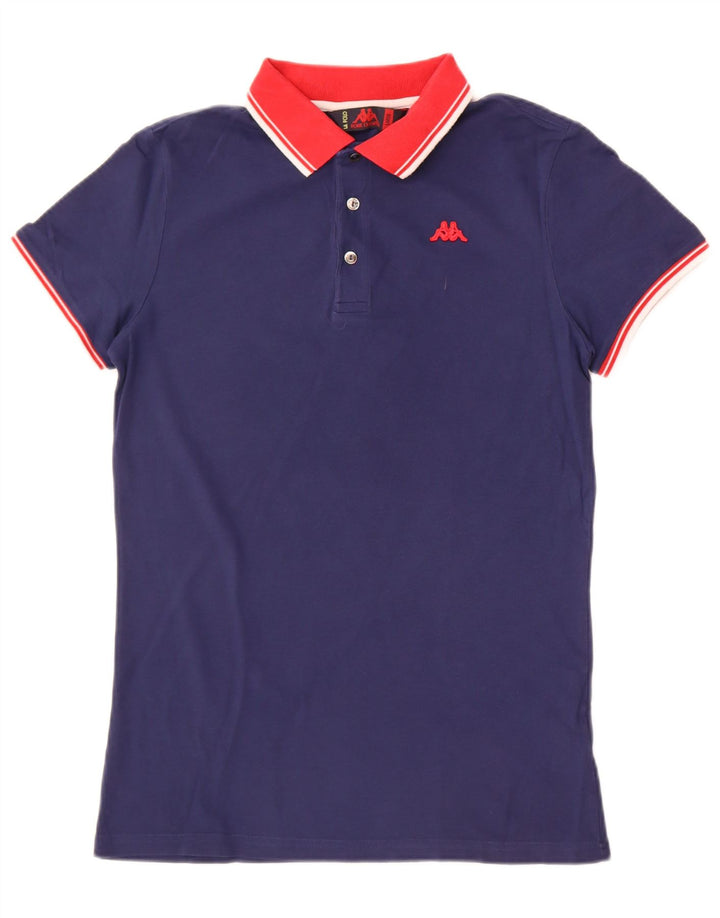 Camisa polo masculina Kappa grande algodão azul marinho