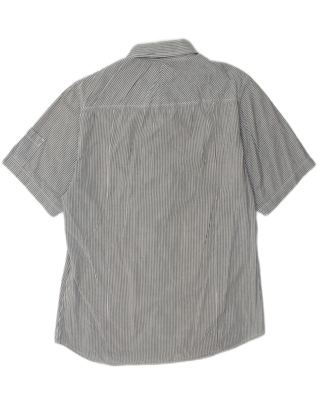 CALVIN KLEIN JEANS Camisa masculina de manga curta grande listrada cinza
