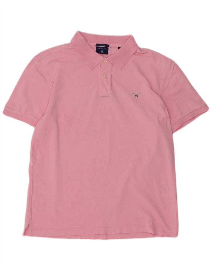 Camisa polo masculina GANT regular fit grande algodão rosa