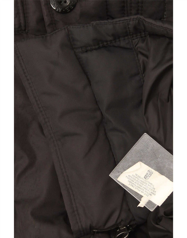 Jaqueta masculina acolchoada com capuz Marina Militare UK 38 poliamida preta média