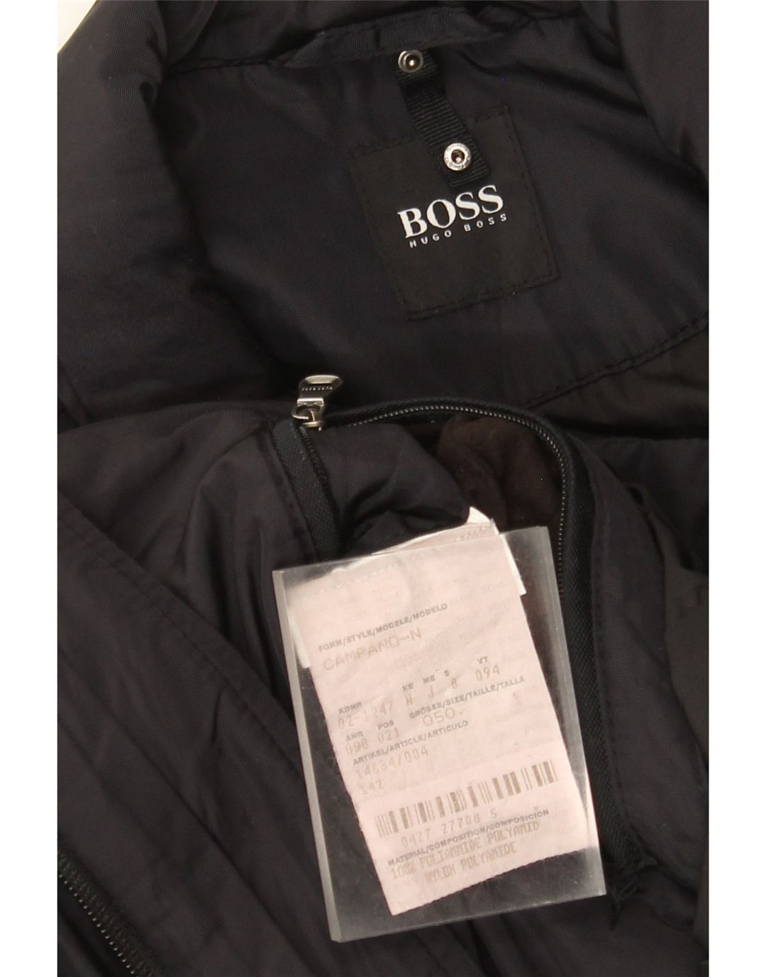 Sobretudo masculino Hugo Boss IT 50 grande poliamida preta