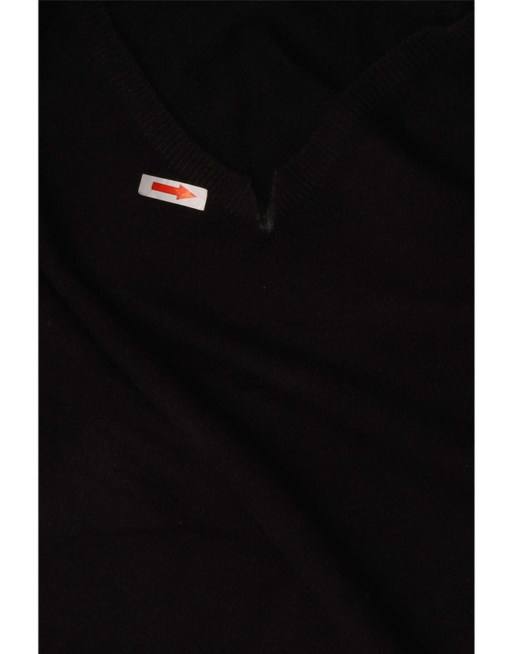 Suéter masculino Marks & Spencer com decote em V Reino Unido 41/43 grande preto