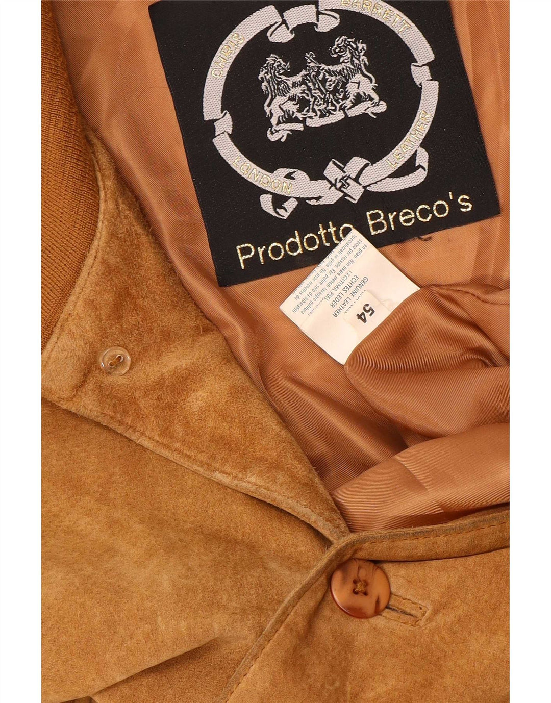 Jaqueta bomber masculina vintage de camurça IT 54 2XL couro marrom
