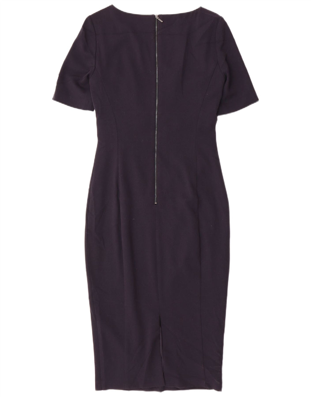 Vestido Bodycon feminino Marks & Spencer Reino Unido 10 pequeno azul marinho poliéster