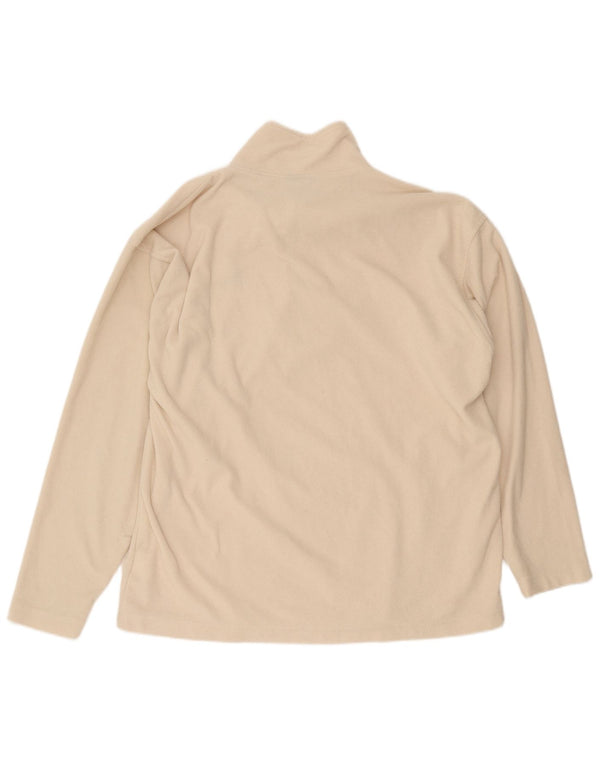 Kappa Mens Zip Neck Fleece Jumper 2XL Poliéster Bege