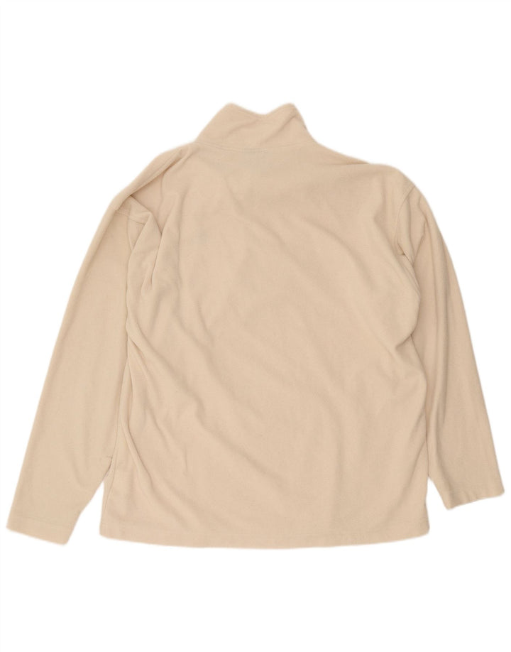 Kappa Mens Zip Neck Fleece Jumper 2XL Poliéster Bege