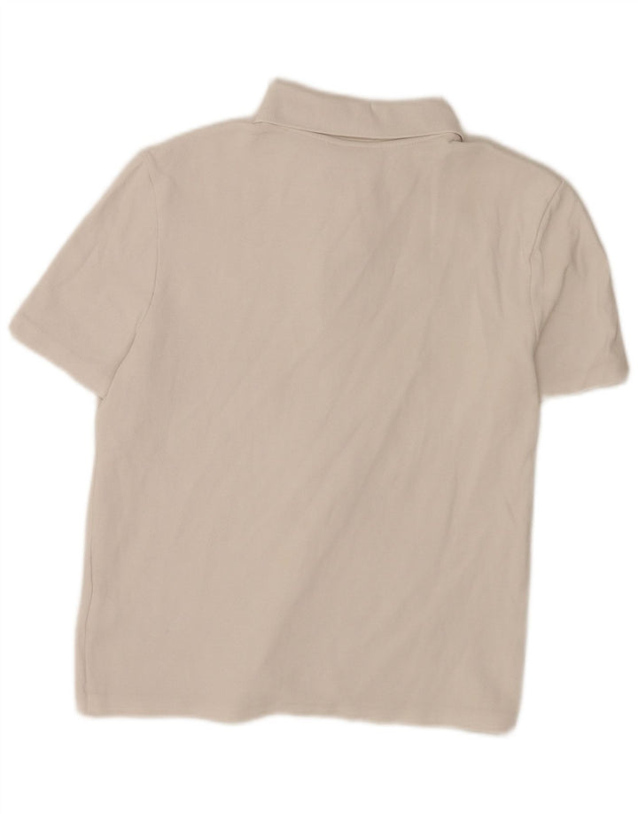 Camisa polo feminina Lacoste Regular Fit tamanho 40 algodão branco médio