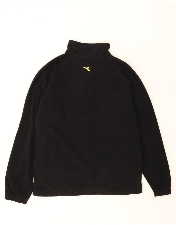 Jaqueta de lã masculina Diadora UK 40 grande poliéster preto Colourblock