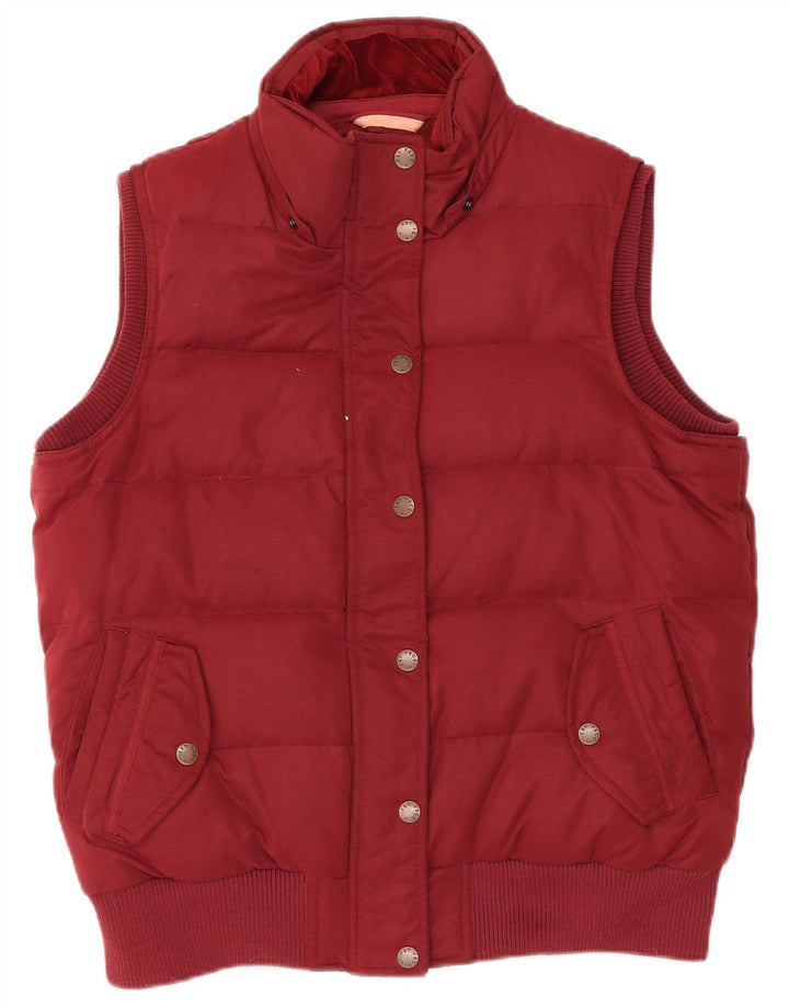 Gilet acolchoado feminino Fat Face UK 14 grande poliéster marrom