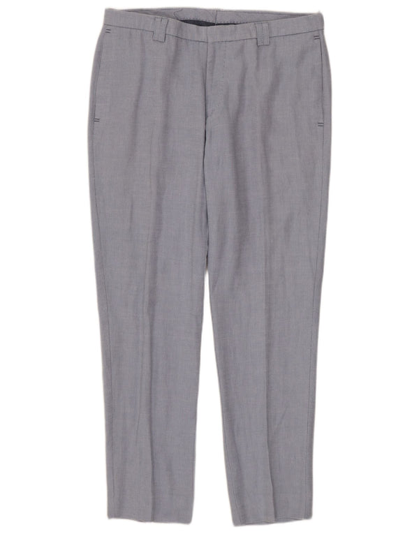 ZARA Mens Slim Chino Calças EU 40 Médio W31 L30 Azul