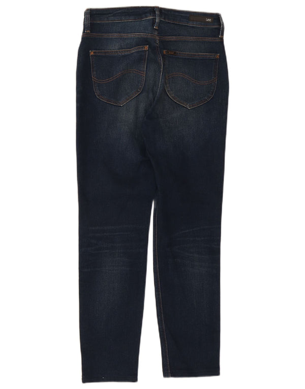 Lee Womens Scarlett High Skinny Jeans W29 L26 Azul Marinho Algodão