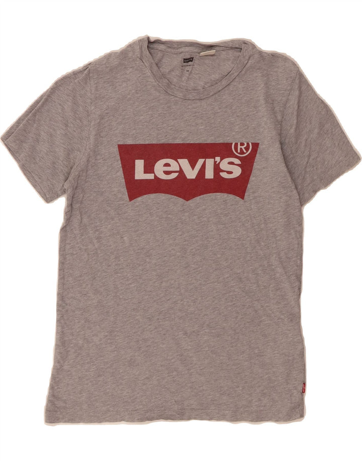 LEVI'S Mens Graphic T-Shirt Top XS Grey Cotton Vintage Levi's and Second-Hand Levi's from Messina Hembry 