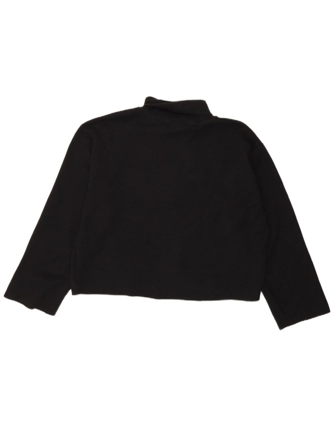 Top feminino Zara manga comprida UK 18 XL algodão preto