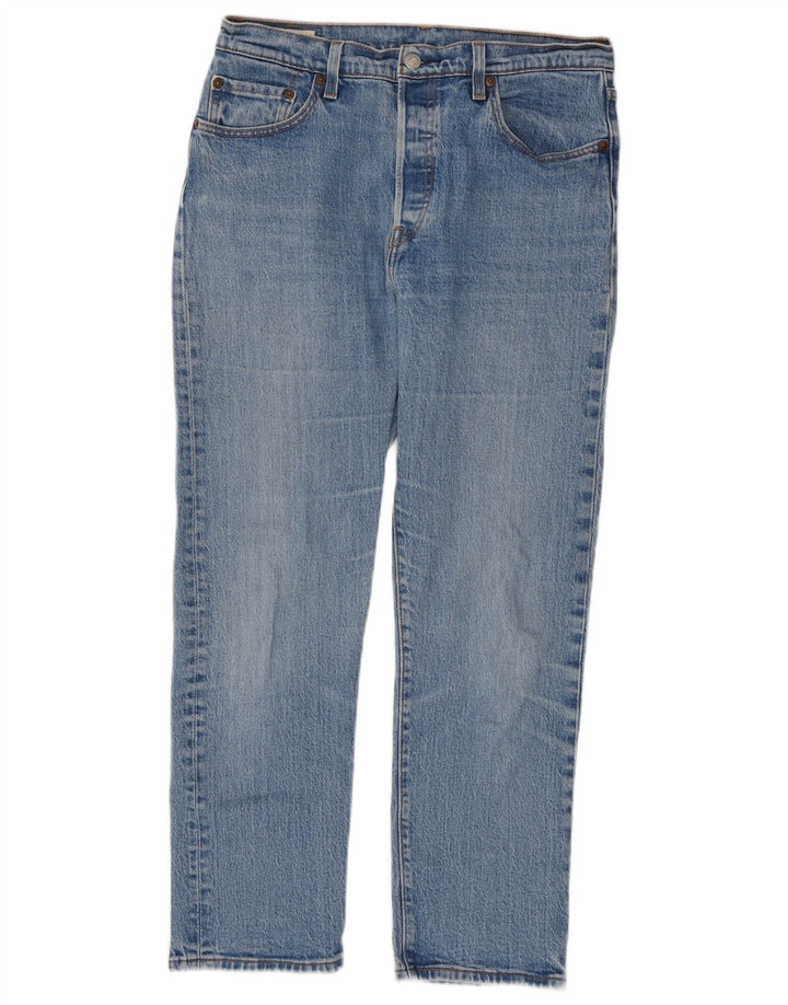 Calça jeans feminina Levi's 501 Straight W29 L28 azul algodão