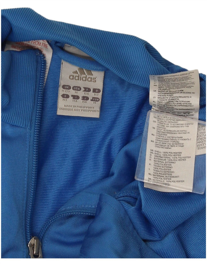 Jaqueta Adidas Meninos Treino Top 11-12 Anos Azul Colorblock Poliéster