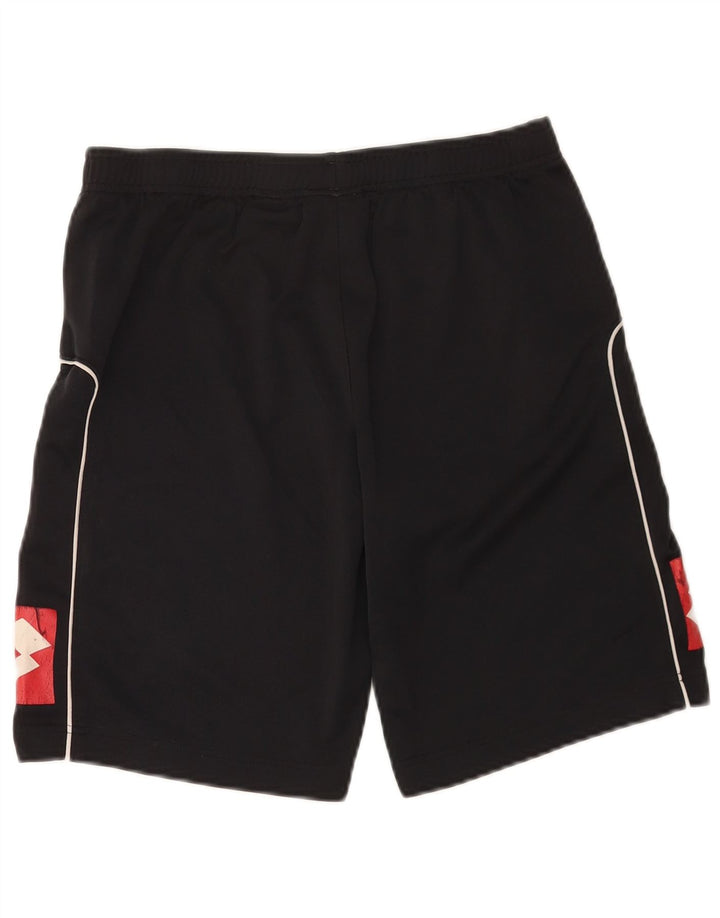 Shorts esportivos gráficos masculinos LOTTO Reino Unido 38/40 poliéster preto médio