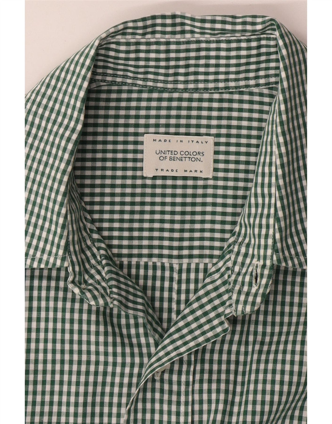 Camisa masculina de manga curta BENETTON grande verde guingão