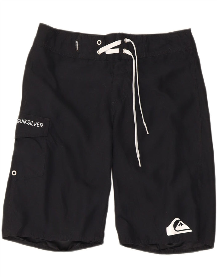 Quiksilver Shorts de natação masculino gráfico pequeno poliéster preto