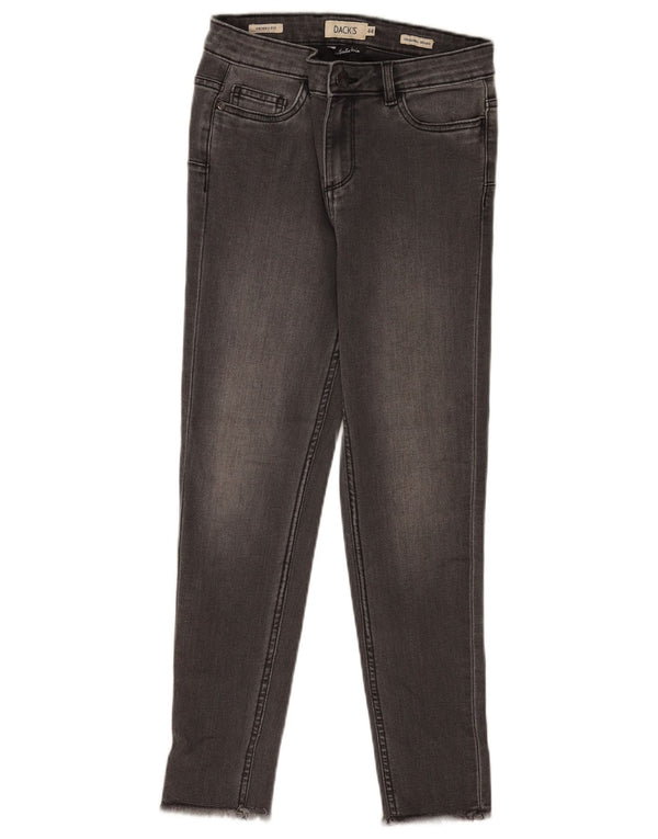 Calça jeans skinny feminina Dack's IT 44 médio W28 L25 cinza