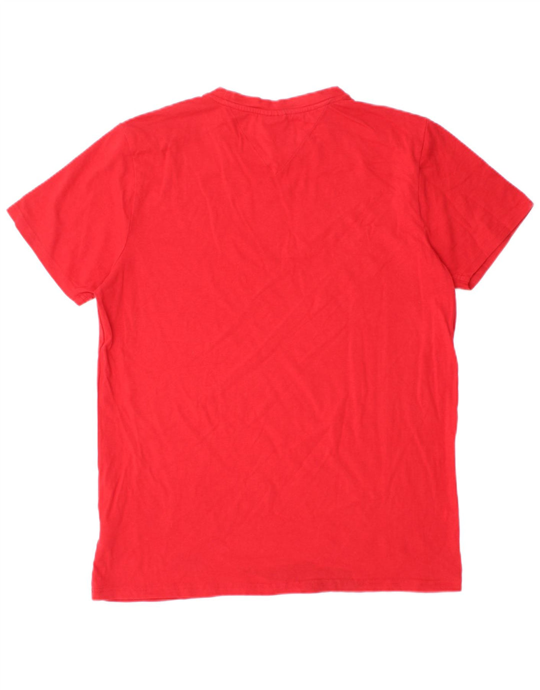 Camiseta masculina Tommy Hilfiger com estampa gráfica grande de algodão vermelho