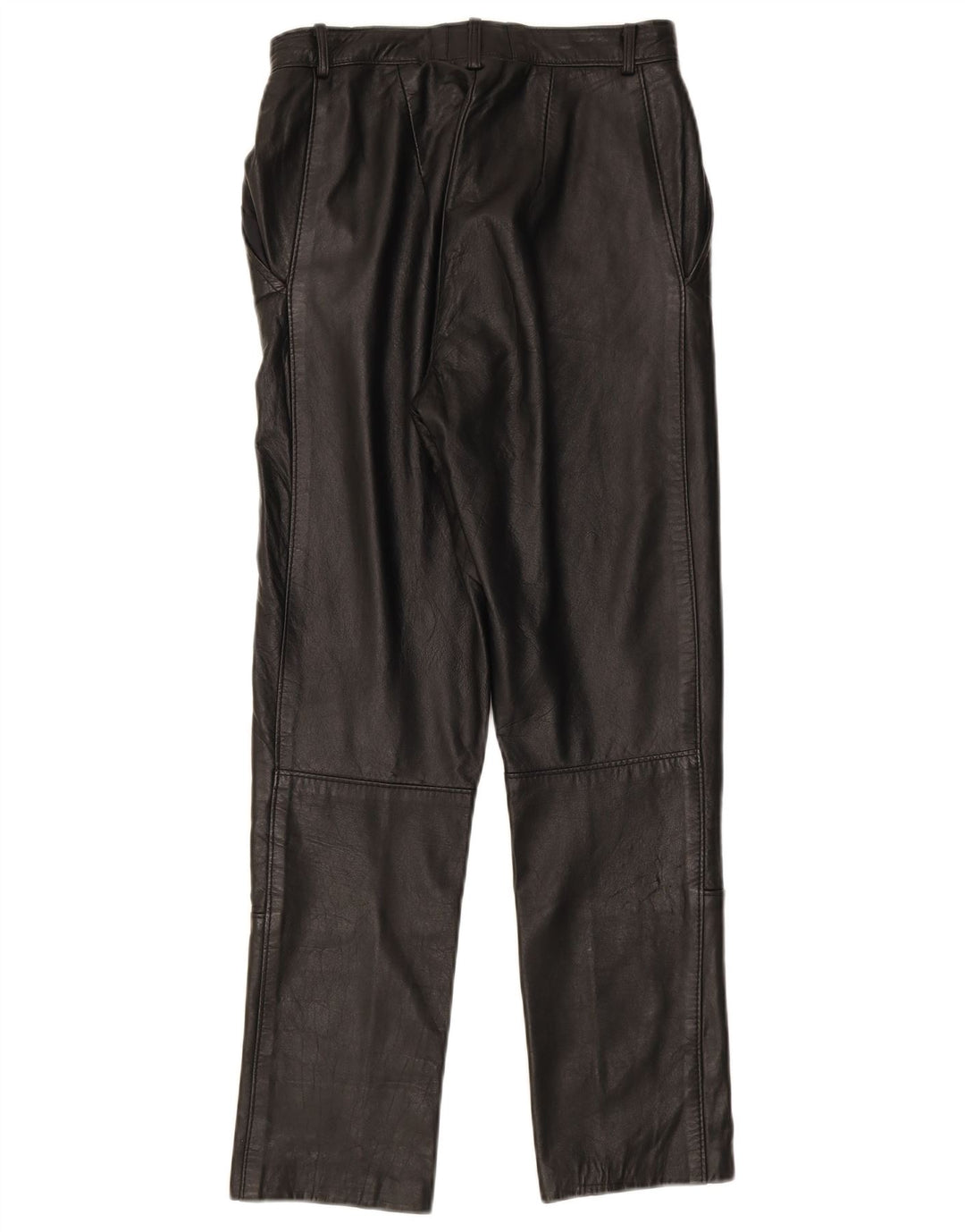 Calça feminina de couro VINTAGE W26 L26 preta