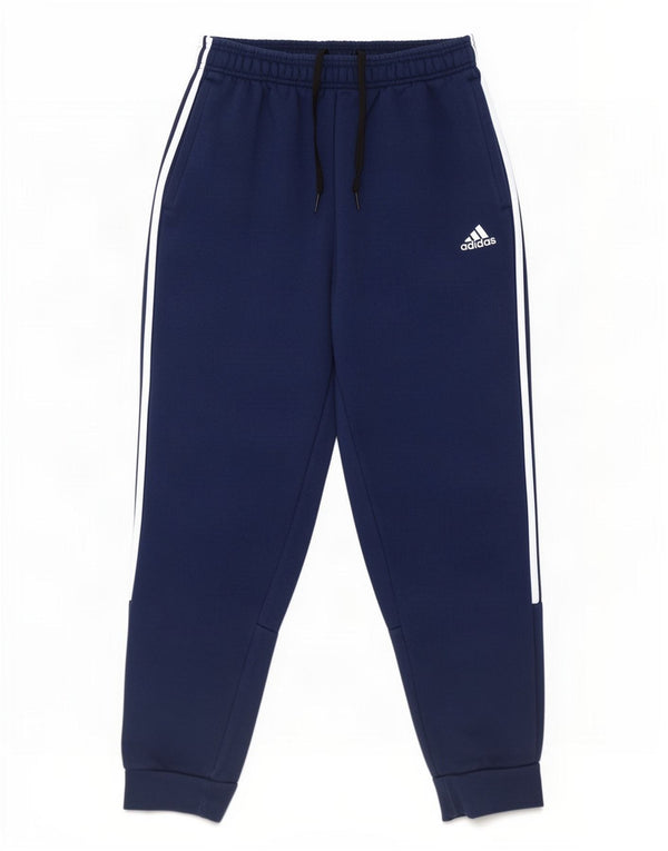 Adidas Mens Treino Calça Joggers Pequeno Algodão Azul Marinho