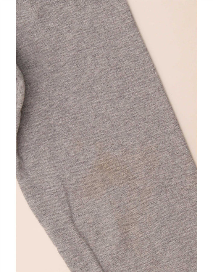 Suéter com capuz gráfico masculino Levi's algodão manchado cinza médio