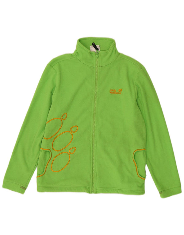 Jaqueta de lã com forro gráfico Jack Wolfskin para meninas 13-14 anos poliéster verde