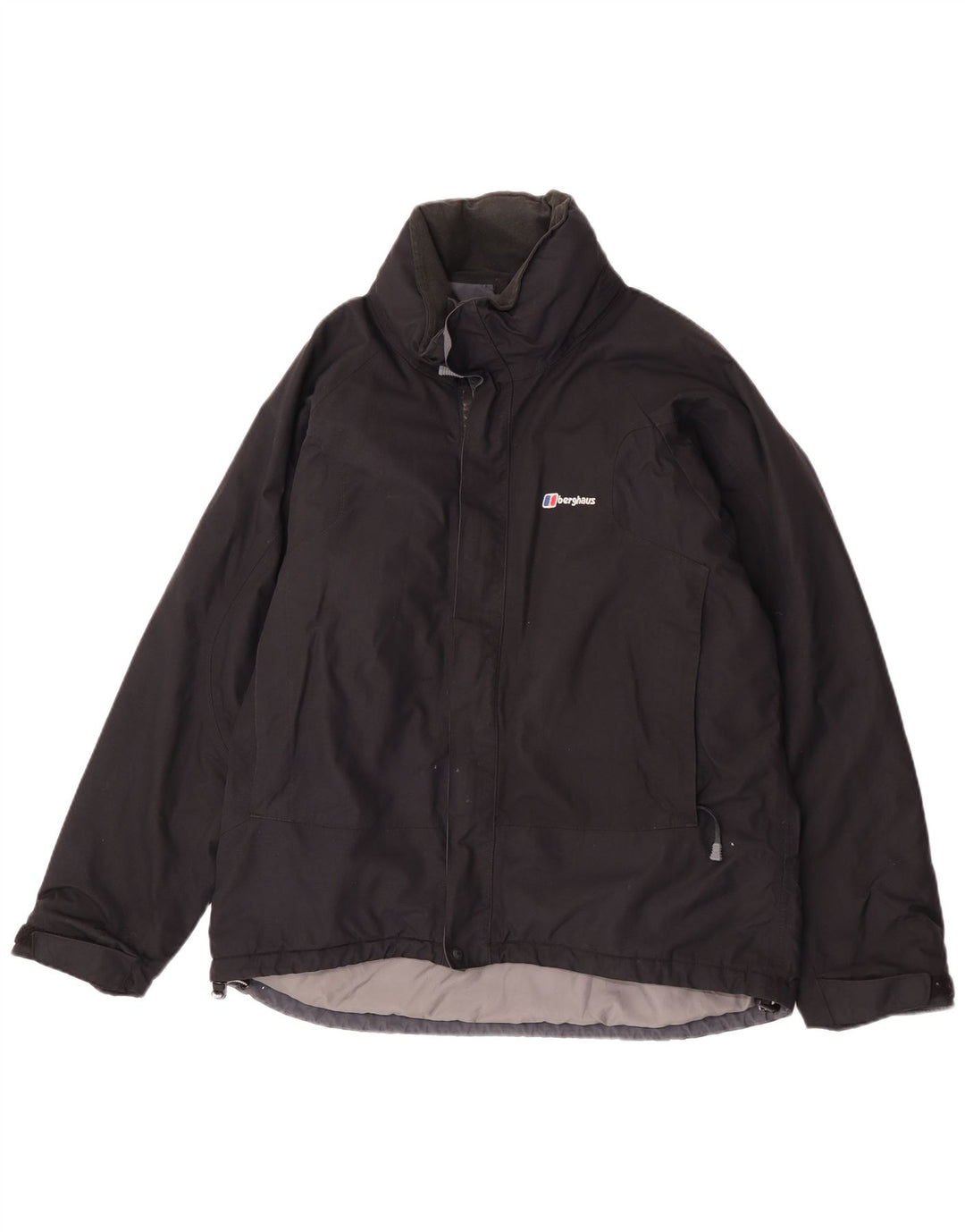 Berghaus Mens Hooded Rain Jacket UK 38 Medium Black Nylon