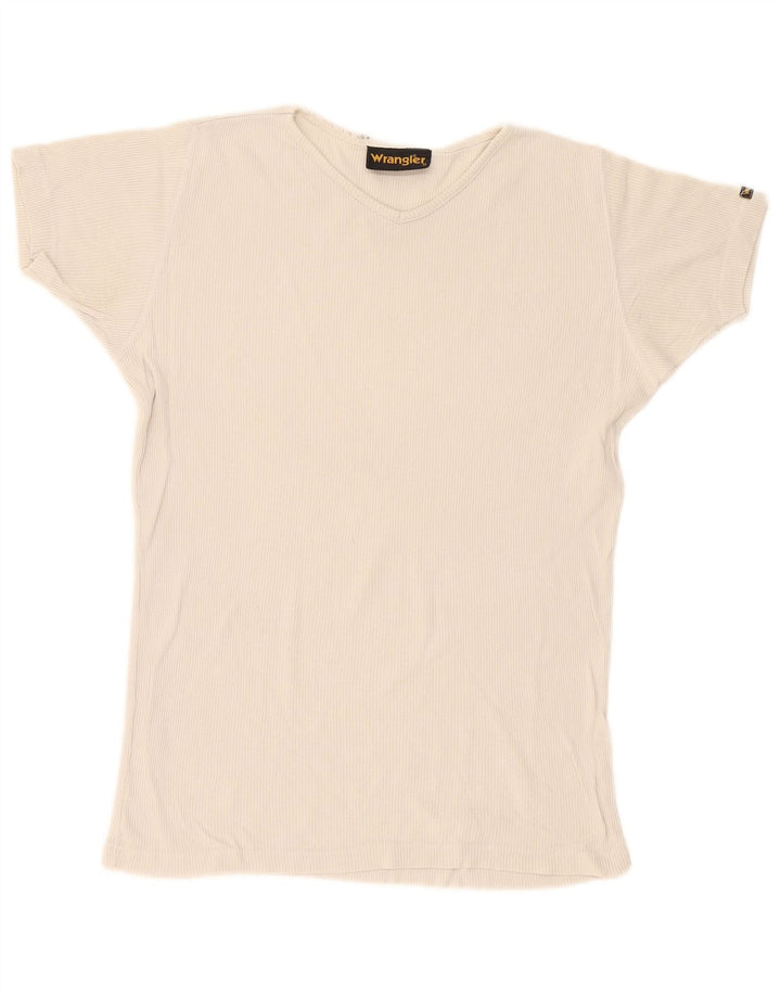 Wrangler Camiseta Masculina Top Médio Off White