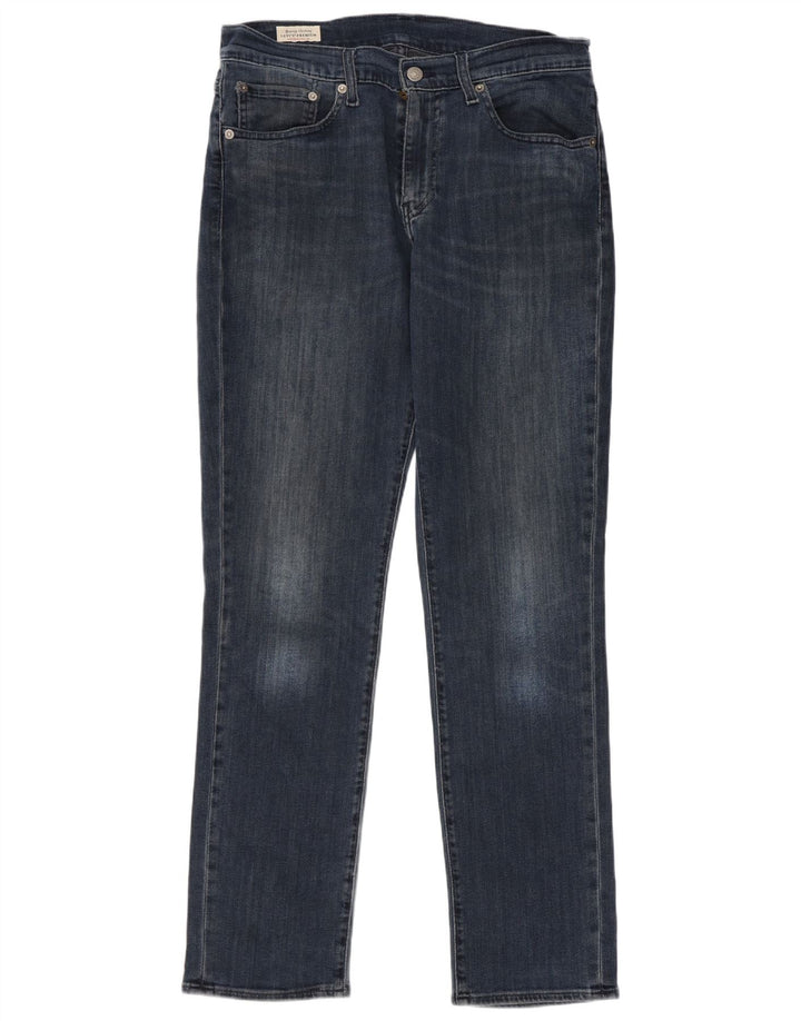 Levi's Mens Slim Jeans W32 L30 Azul Marinho Algodão