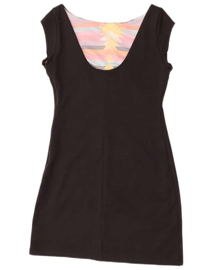 Vestido feminino Desigual com estampa gráfica UK 14 grande preto geométrico