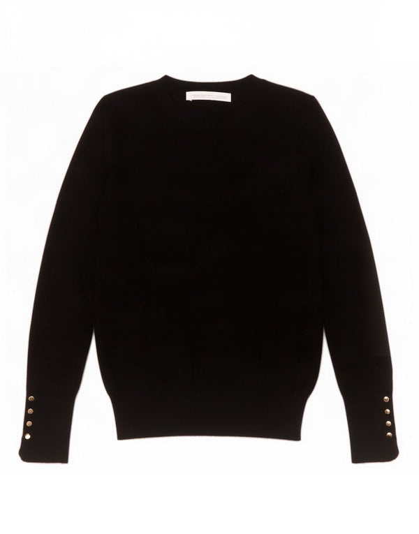 Suéter feminino Zara com gola canoa Reino Unido 8 pequeno preto
