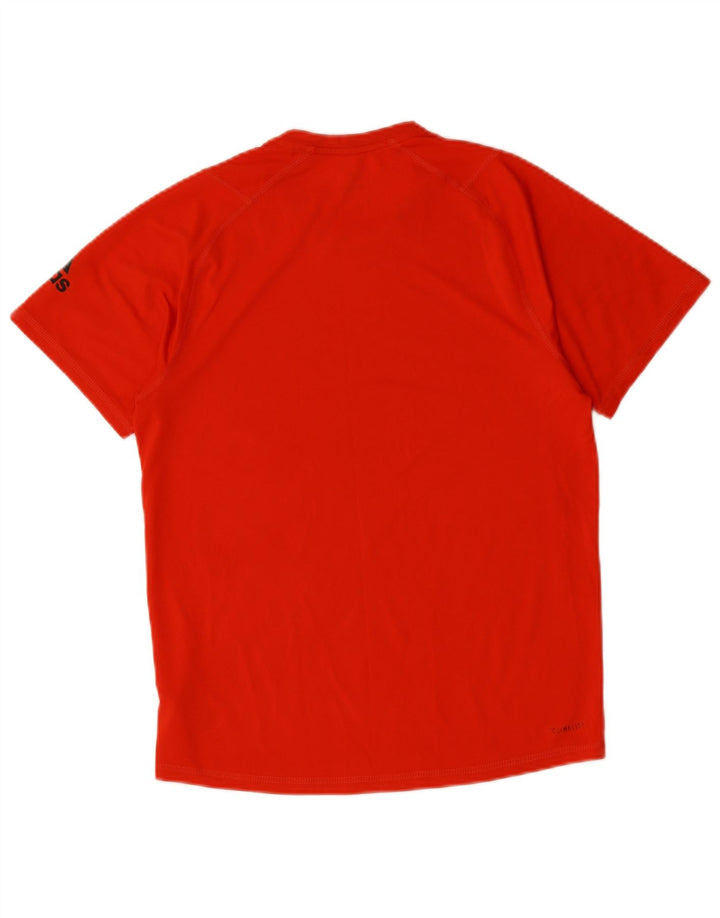 ADIDAS Mens Climalite Graphic T-Shirt Top Pequeno Poliéster Vermelho