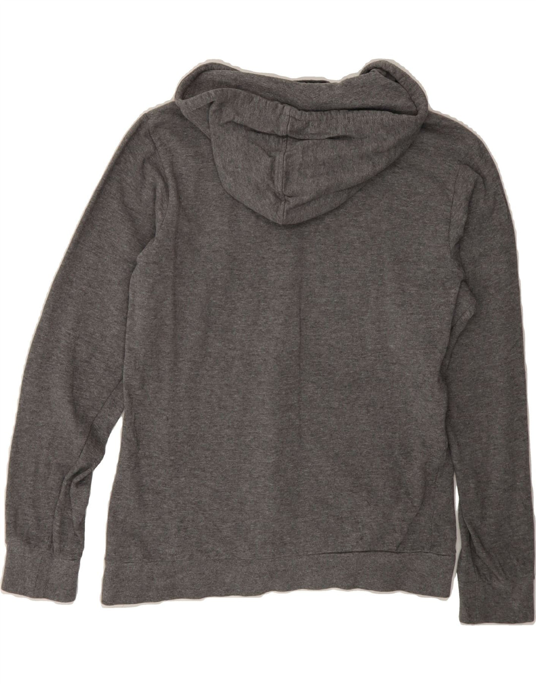 ASICS Womens Graphic Hoodie Jumper UK 14 Large Grey Cotton Vintage Asics and Second-Hand Asics from Messina Hembry 