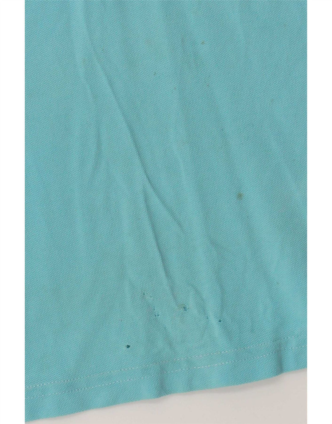 Camisa polo feminina Murphy & Nye Reino Unido 12 algodão listrado azul médio