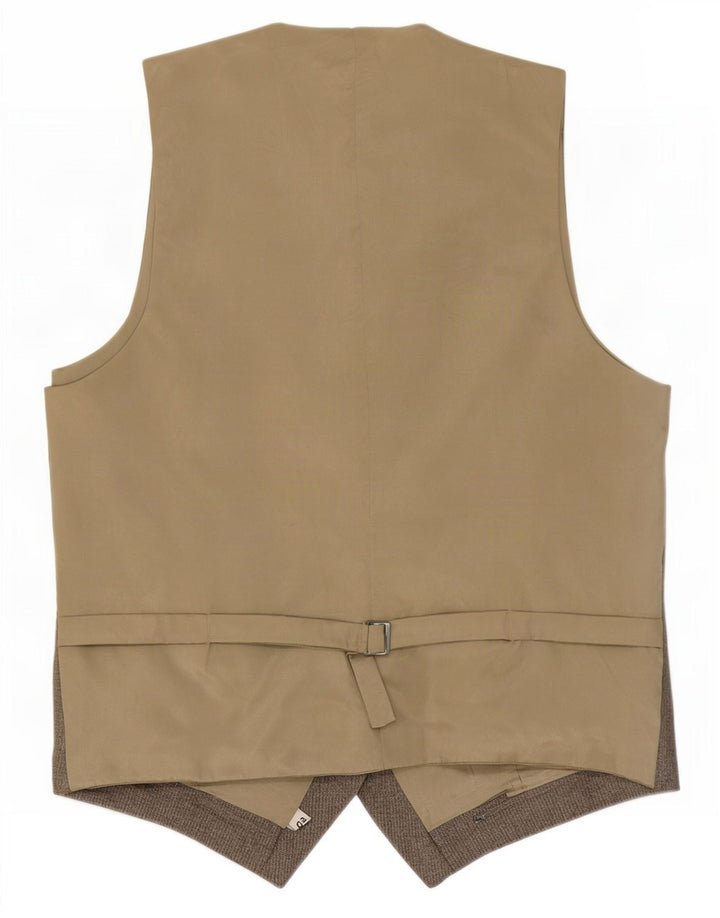 Colete masculino vintage IT 50 espinha de peixe cinza médio