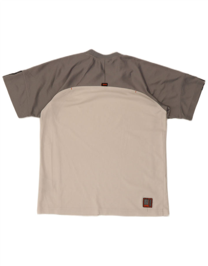 Camiseta Adidas Menino 13-14 Anos Branco Colorblock Poliéster