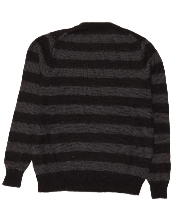 Suéter masculino Marks & Spencer Autograph com zíper e gola listrada preta média