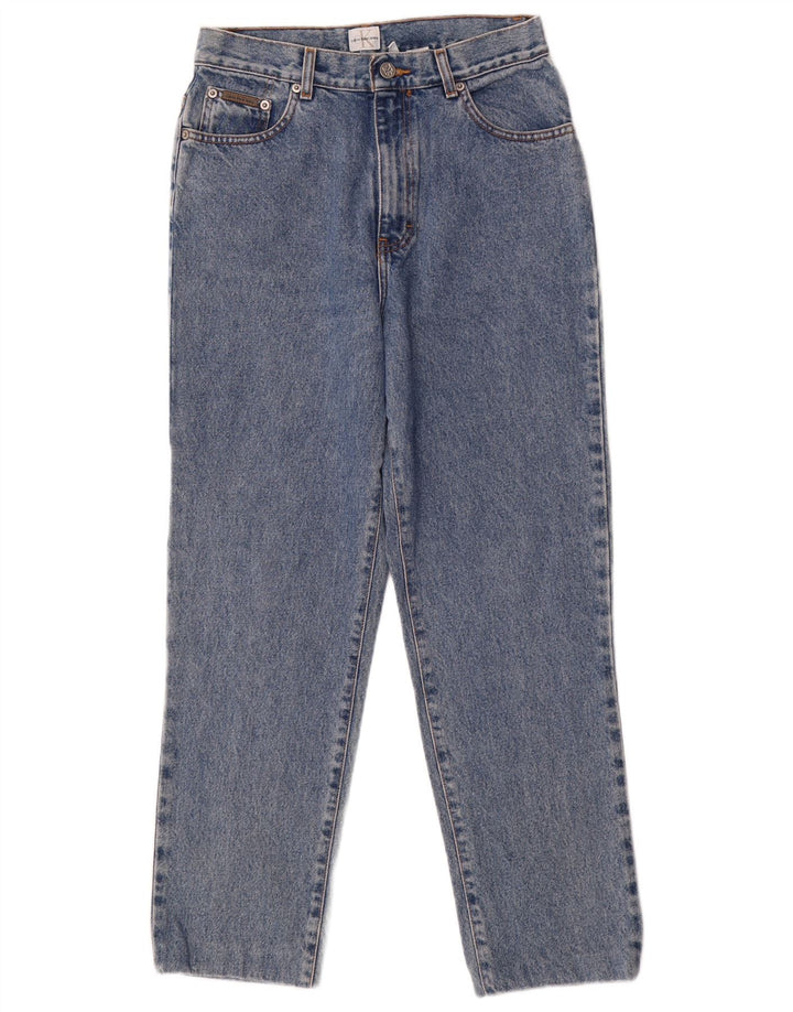 Calça jeans feminina CALVIN KLEIN EUA 10 grande W28 L28 algodão azul
