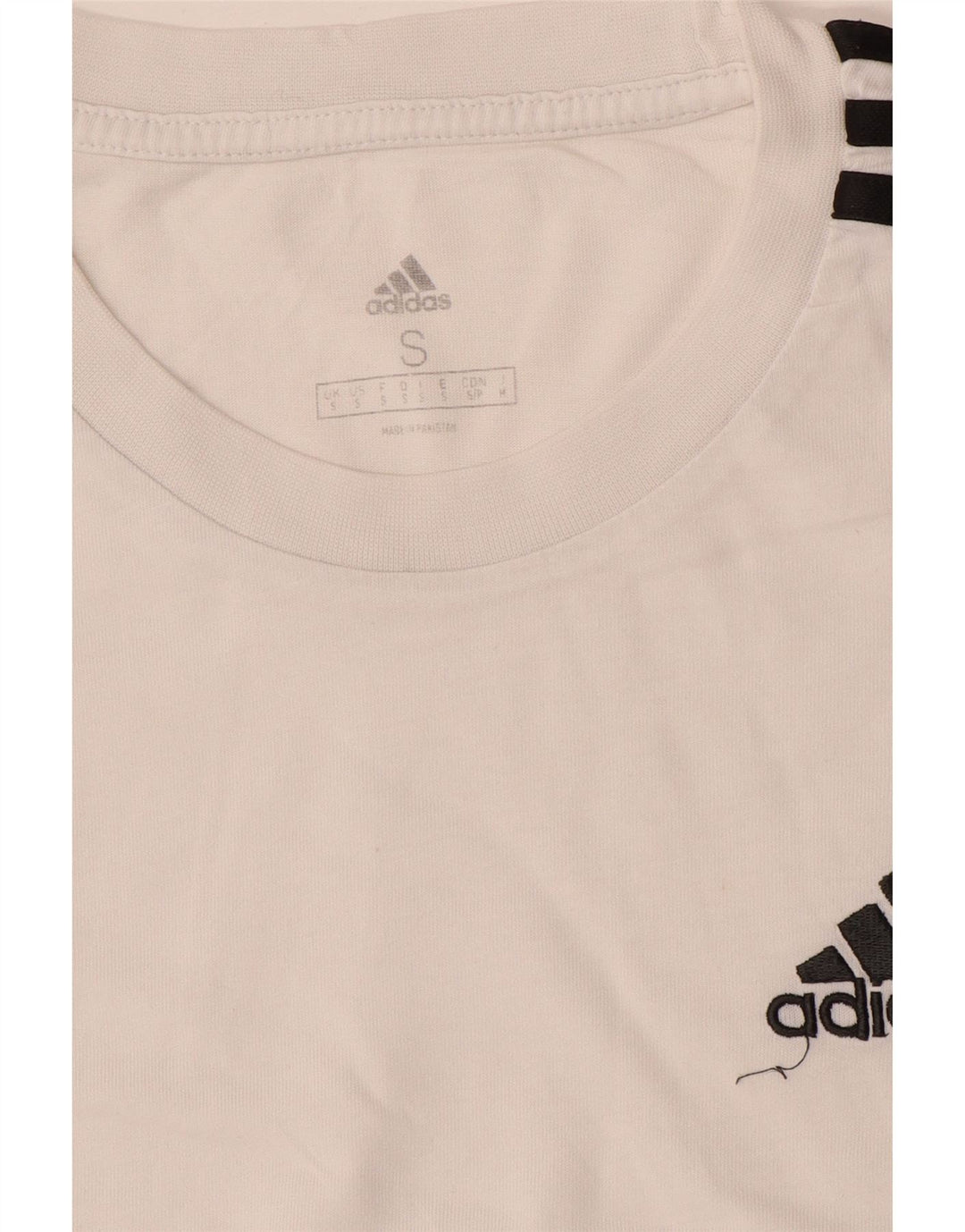 Adidas Mens Camiseta Top Pequeno Branco