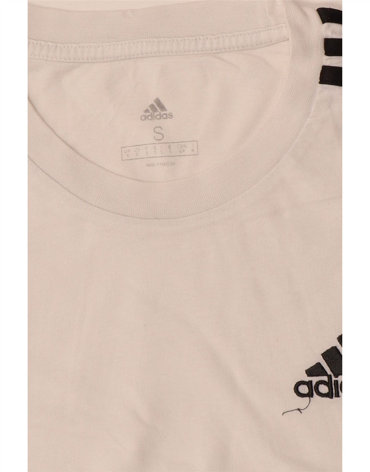 Adidas Mens Camiseta Top Pequeno Branco
