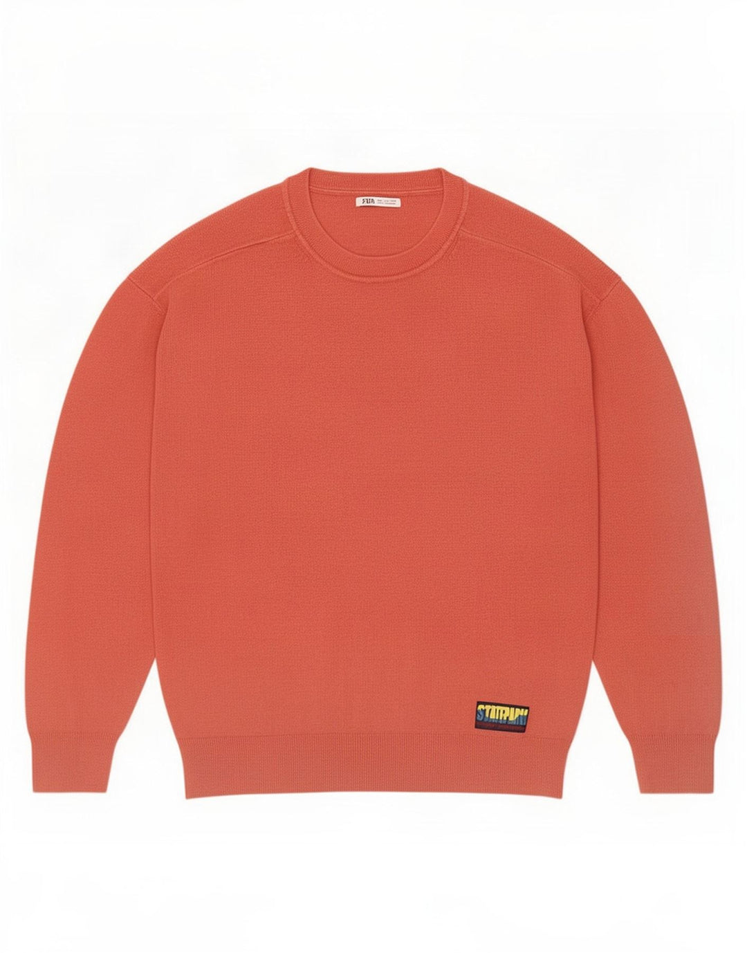 Zara Suéter masculino com gola redonda grande vermelho