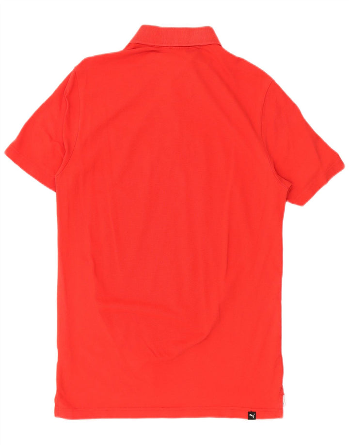 Camisa polo masculina Puma pequena vermelha algodão